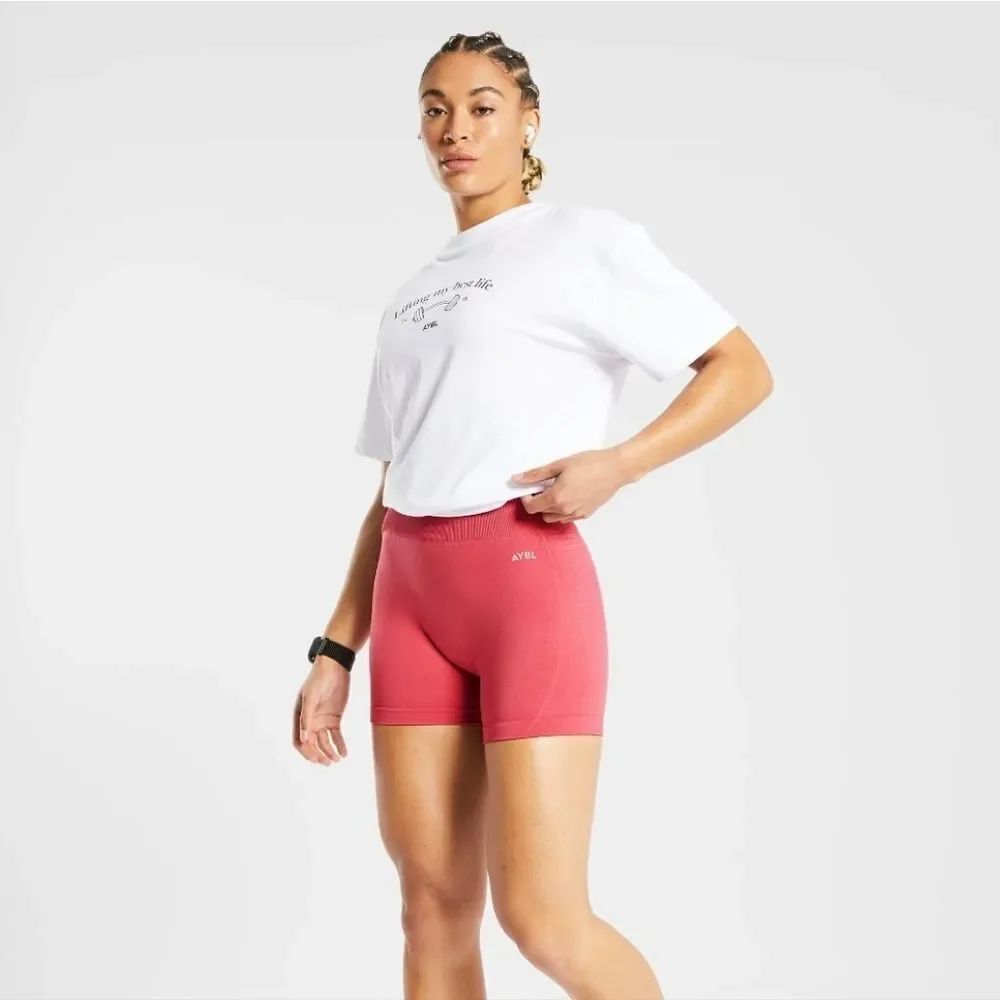 AYBL Balance V2 Dusty Rose Pink Seamless Athletic Shorts - Size Small